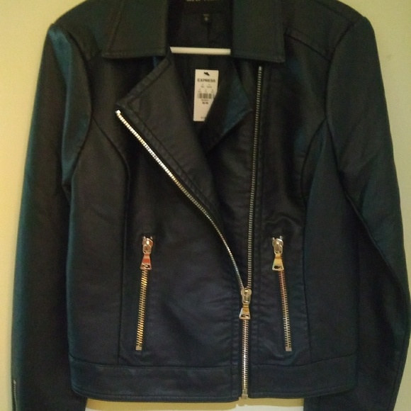 Faux Leather Moto Jacket from Express - Picture 5 of 5